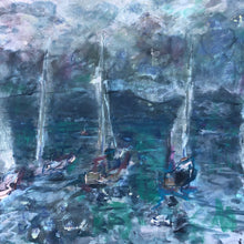 "Sailboat Race" by Bato Bostandzic, Acrylic on Canvas