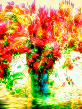 "Flower Vase in a Pool of Water 1”Painting/ Giclée on Canvas