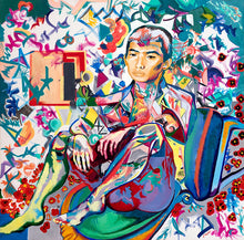 "Zen Ironic" by Samantha Catron, Acrylic and Gouache on Canvas