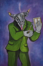 "Buffalo Bull The Artist" by Nagui Achamallah, Acrylic on Canvas