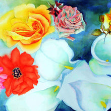 "Calla Lilies with Fuschite Green" by Suzanne Willis, 140LB Cold Press D Arches Watercolor Paper