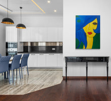 "Lady with Blue Hair" by Catherine Benita, Giclée on Canvas