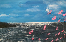 "Dolphins Enjoy Playing in Dark Ocean" by Catherine Benita, Giclée on Canvas