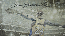 "Dear Basketball" by Jay Nadeau, Glass Mosaic Art of Kobe Bryant Dear Basketball