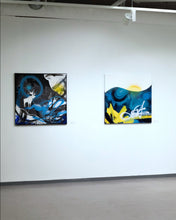 "Hunting" by Harry Salmi, Acrylic and Collage on Canvas