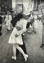 "Kissing Sailor Mosaic" by Jay Nadeau, Mixed Media on Wood American Icon