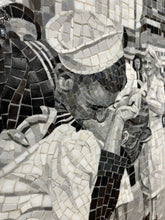 "Kissing Sailor Mosaic" by Jay Nadeau, Mixed Media on Wood American Icon