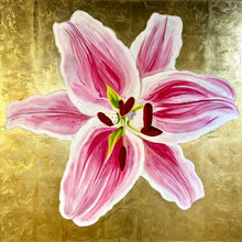 "Stargazer" by Holly Miller, Acrylic and Gold Leaf on Canvas