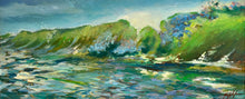 "Cresting Esmerald" by Fay Wyles, Oil on Wood Panel