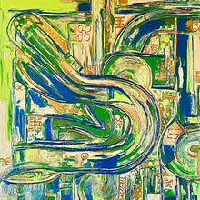 "Organically Hieroglyphic" by Ing Weaver, Acrylic on Canvas