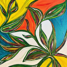 "Spring is Springing" by Ing Weaver, Mixed Media on Canvas