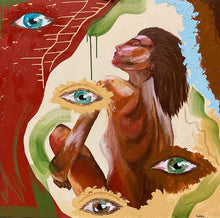 "Who's going to help?" by Luna Cheung, Mixed Media on Canvas