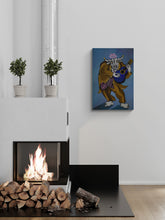 "Buffalo Bull's Blue Guitar" by Nagui Achamallah, Acrylic on Canvas
