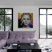 "J. Law Gold Glow" by Dennis Asbury, Acrylic on Canvas