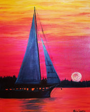 "Sailing Away" by Moira Lumpkin, Acrylic on Canvas