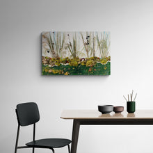 "By the Waterfall's Edge" by Nancy Bermel, Acrylic on Canvas