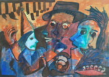 "El Circo" by Oscar Martínez, Acrylic on Paper