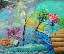 "The Secret of Creation" by Pouneh Asli, Mixed Media on Canvas