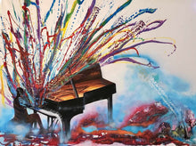 "Melting Piano" by Pouneh Asli, Acrylic on Canvas