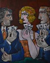 "Queen of Hearts" by Nagui Achamallah, Acrylic on Canvas