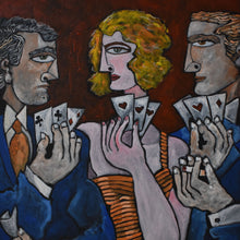 "Queen of Hearts" by Nagui Achamallah, Acrylic on Canvas