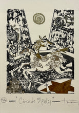 "Circo de 3 Pistas" by Sergio Armando Tavera Pacheco, Mixed Media on Hard Paper