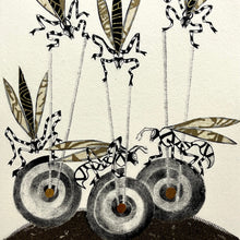 "YO-YOS" by Sergio Armando Tavera Pacheco, Mixed Media on Hard Paper