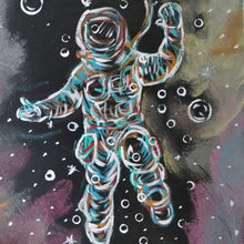 "The Descent" by Angelo, Mixed Media on Canvas