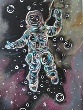 "The Descent" by Angelo, Mixed Media on Canvas