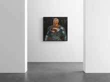 Superman painting on a white wall