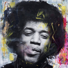"Purple Haze"by Asma Kocjan, Mixed Acrylic-collage, Epoxy on Canvas