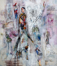 "Started" by Asma Kocjan, Mixed Acrylic, Epoxy on Canvas