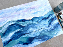 "Tides”  by Celeste Wrona,  Ink and Acrylic on Paper