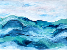 "Tides”  by Celeste Wrona,  Ink and Acrylic on Paper