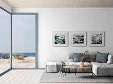 "Breaking Waves Triptych" by Suzie Soyon Koh, Ink & Indigo on Hanji Paper