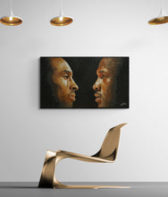 "Face Off" by Jay Nadeau, Glass Mosaic Art of Kobe Bryant Michael Jordan