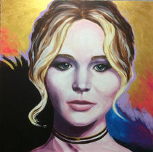 "J. Law Gold Glow" by Dennis Asbury, Acrylic on Canvas