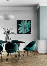 “Aqua Petals” by Carie Pytynia, Mixed Media on Canvas