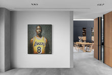 "2 Pac" by Jay Nadeau, Glass Mosaic Art of Tupac Shakur Kobe Bryant Jersey