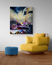 "Last Setting" by Harry Salmi, Acrylic and Spray Paint on Canvas
