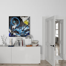 "Hunting" by Harry Salmi, Acrylic and Collage on Canvas