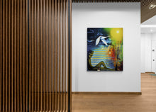 "Dazzle" by Harry Salmi, Acrylic and Spray Paint on Canvas
