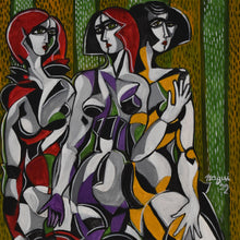 "Three Models" by Nagui Achamallah, Acrylic on Canvas