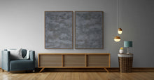 "Sea Glass #1 and #2" Diptych by Kim Daw, Mixed Media on Stretched Canvas