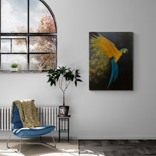 "Golden Flight" by Niloo Pariscari, Mixed Media on Canvas