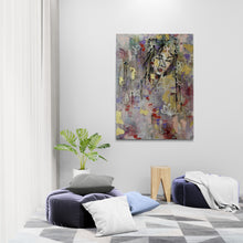 “Her Favorite Color is Purple” by Scotti Taylor, Mixed Media on Canvas