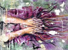 “Head above water” by Scotti Taylor, Mixed Media on Canvas