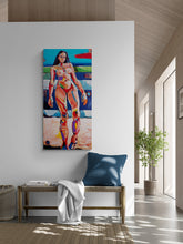 "Laguna Beach Girl" by Sergio Mariscal, Acrylic on Textured Canvas
