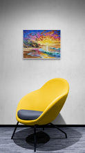 "Pacific Sunset" by Tarman, Oil on Wood Panel