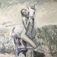 "Western Daring" by Cara Grace, Oil on Canvas
